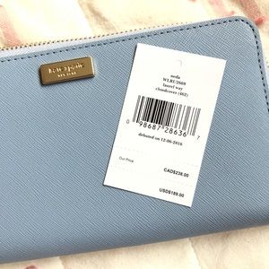 Kate Spade Neda wallet, cloud cover color, NWT